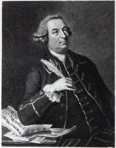 ミュージシャンでヘンデルの天才であるジョン・クリストファー・スミス（1712-95）の肖像 作： Johan Joseph Zoffany