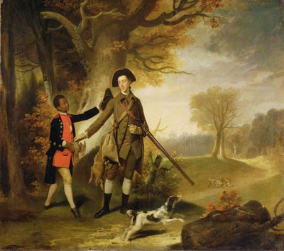 リッチモンドの第三公爵（1735-1806）使用人との銃撃、1765年頃 作： Johan Joseph Zoffany