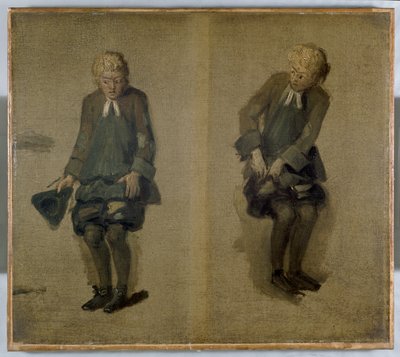 18世紀のキャラクターによるデビッドギャリックの2つのスケッチ 作： Johan Joseph Zoffany