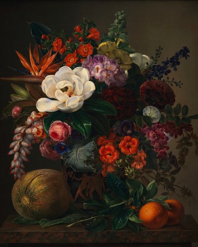 花が入った花瓶 作： Johan Laurentz Jensen