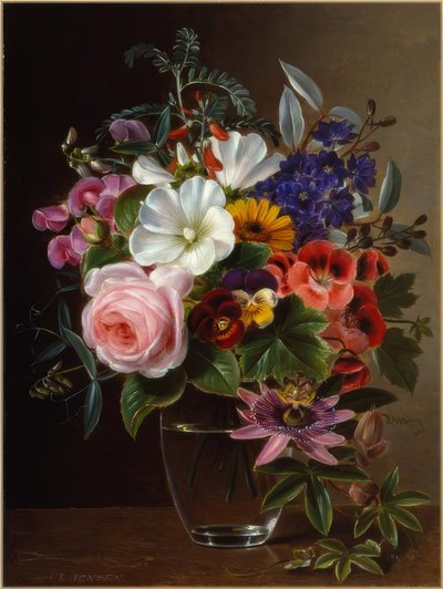 JLジェンセン、花瓶の花束 作： Johan Laurentz Jensen