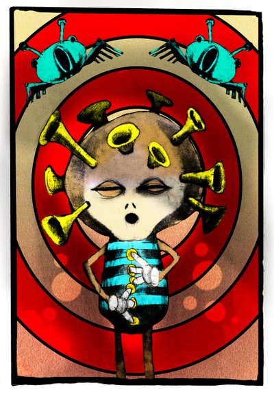 ジャズプレイヤー、2012年（イラスト） 作： Johan Lilja