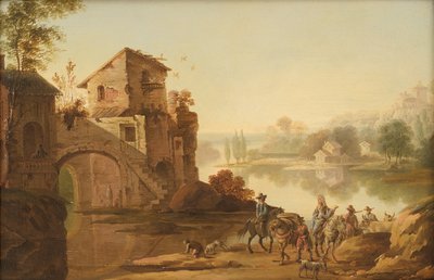 イタリア風の風景 作： Johan Mandelberg