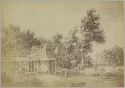 マイデルト・ホッベマの絵画「水車小屋」の複製写真 アムステルダム美術館。 メインデルト・ホッベマ。 - ル・ムーラン・オー。 (アイテムのタイトル) 作： Johan Marinus Schalekamp