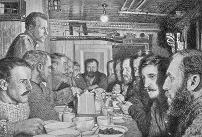 夕食の席で、1895年1月、1895年、1897年2月14日 作： Johan Nordhagen