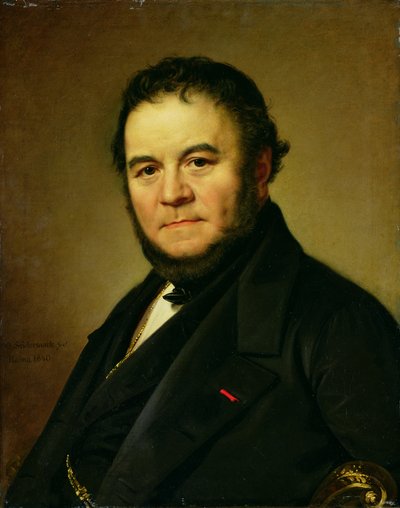 スタンダール（1783-1842）として知られるマリーアンリベイルの肖像1840 作： Johan Olaf Sodermark