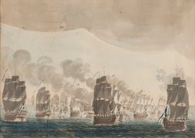 1789 年 7 月 26 日のエーランド海戦。 作： Johan Petter Cumelin