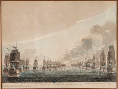 1789 年 7 月 26 日のエーランド海戦。 作： Johan Petter Cumelin
