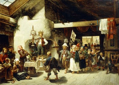 特別なお祝い、1877 作： Johan Severin Nilson