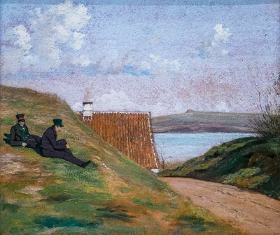 「フレデリクスベアーク近郊の沈没道路 作： Johan Thomas Lundbye