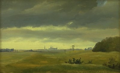 ヘステヘイブンからのフレデリクスボーの眺め 作： Johan Thomas Lundbye