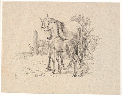 馬と子馬 作： Johan Thomas Lundbye