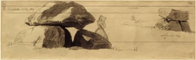レールスレブ近くの丘の上の大きな墓 作： Johan Thomas Lundbye