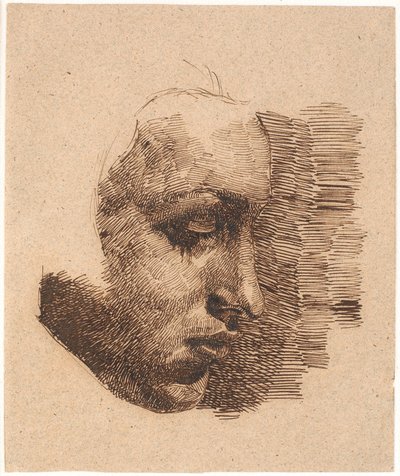 横顔の肖像画 作： Johan Thomas Lundbye