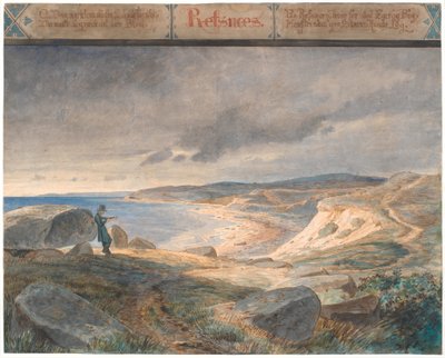 Refsnæs、海岸の風景 作： Johan Thomas Lundbye