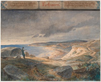 Refsnæs、海岸の風景 作： Johan Thomas Lundbye