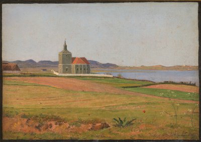 Frederiksværk 近くの Vinderød 教会 作： Johan Thomas Lundbye