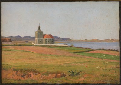 Frederiksværk 近くの Vinderød 教会 作： Johan Thomas Lundbye