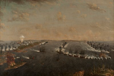 1789年8月24日のロチェンザルムの最初のロシア-スウェーデンの戦いc。 1790年。 作： Johan Tietrich Schoultz