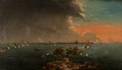 1790年7月10日のスベンスクスンドの第2のロシア-スウェーデン戦争。 作： Johan Tietrich Schoultz