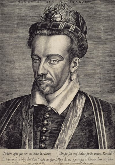 アンリIIIヴァロワ（1551-89） 作： Johan Wierix