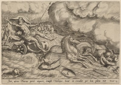 紅海の交差点 作： Johan Wierix, after Maarten van Cleef