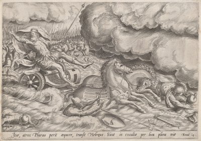 紅海の交差点 作： Johan Wierix, after Maarten van Cleef
