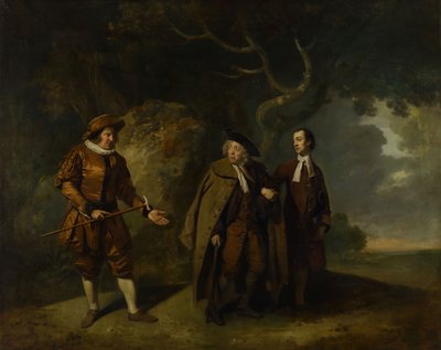 パーソンズ、ブランスビー、ワトキンスの『レテ』の一場面』1766年。   作： Johan Zoffany