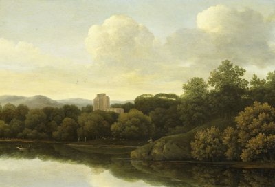 川のある樹木が茂った風景 作： Johan de Lagoor (attributed to)