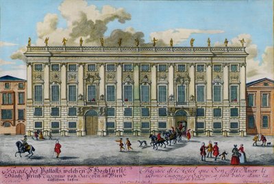 ヒンメルプフォルトガッセにあるサヴォイア公ユージンの冬の宮殿 作： Johann Adam Delsenbach