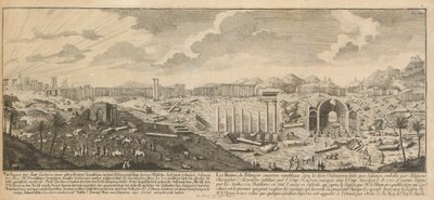 シリアの古代都市、パルミラの遺跡 作： Johann Adam Delsenbach