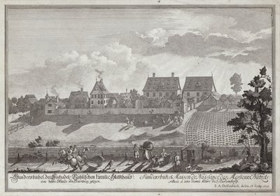 ニュルンベルク近郊にあるヌッツェル家の邸宅「Sundersbuhl 作： Johann Adam Delsenbach