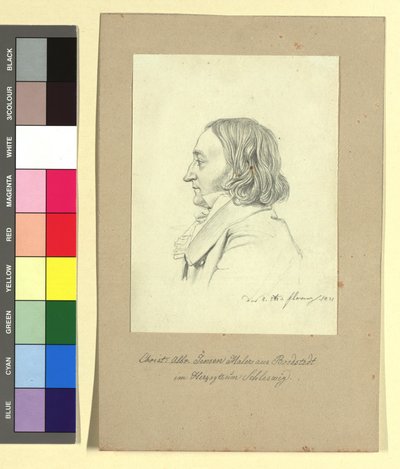 画家クリスチャン・アルブレヒト・イェンセン（1792-1870年） 作： ヨハン・アダム・クライン
