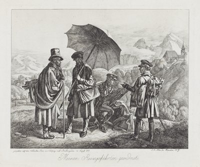 旅に出るアーティスト、パブ。 1819 作： Johann Adam Klein