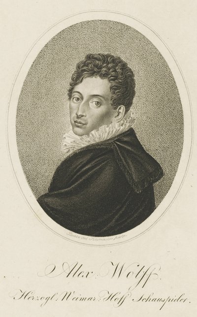 ピウス・アレクサンダー・ヴォルフの肖像、1782～1828年、1820年頃。 作： Johann Adolf Rossmaesler