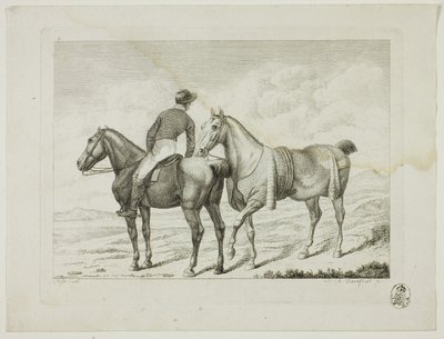 乗馬スクールと馬 作： Johann Adolph Darnstedt