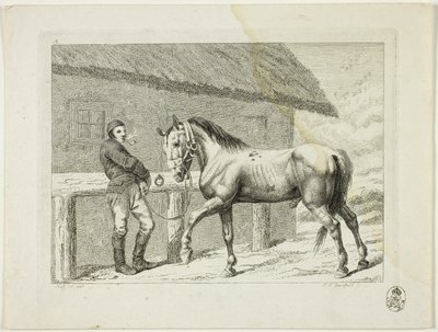 乗馬スクールと馬 作： Johann Adolph Darnstedt