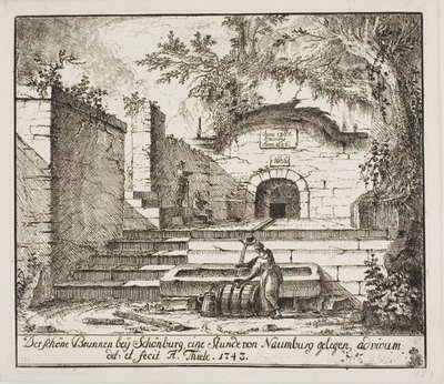 シェーンブルグ近くの美しい噴水 作： Johann Alexander Thiele