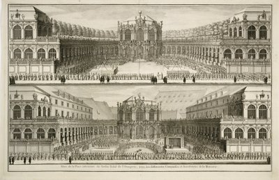 Roial del&39;Orangerieガーデンの眺め... 作： Johann August Corvinus nach Carl Heinrich Jacob Fehling