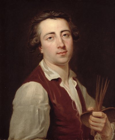 自画像、c.1775-80 作： ヨハン・アウグスト・ナール（小）