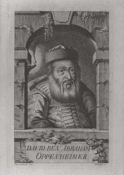 デイヴィッドオッペンハイム1664-1736の肖像、プラハのラビ首長、1773年 作： Johann Balzer
