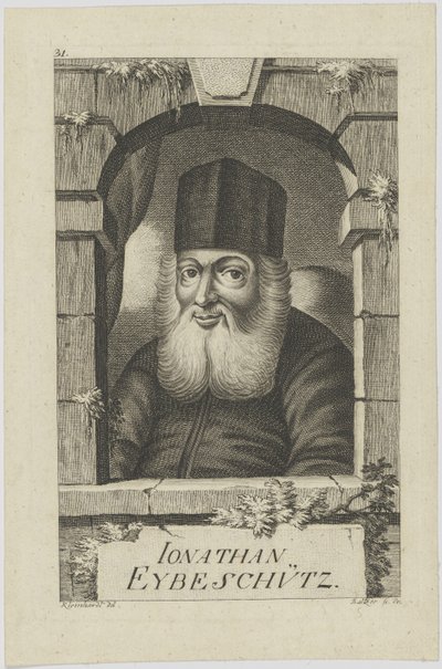 ジョナサン・ベンの肖像ネイサン・アイベシュッツ1690-1764、1772。 作： Johann Balzer