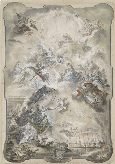 The Virgin and Saints Interceding before Christ for the Souls of the Lost, 1771 or before. 作： Johann Baptist Enderle