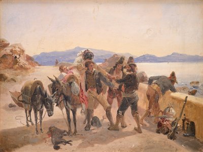 旅行者を襲う強盗 作： Johann Baptist Kirner