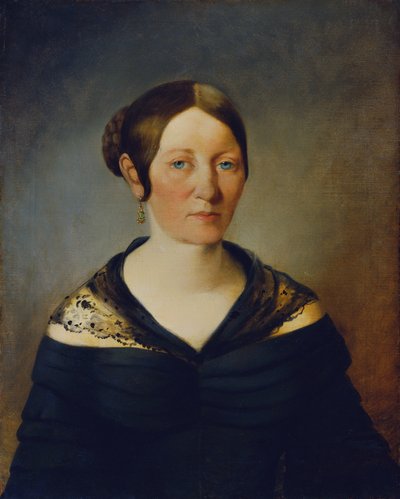 女性の肖像画 作： Johann Baptist Reiter