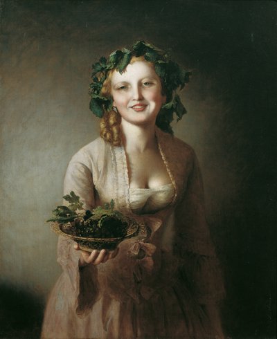 ぶどうを持ったレクシー 作： Johann Baptist Reiter