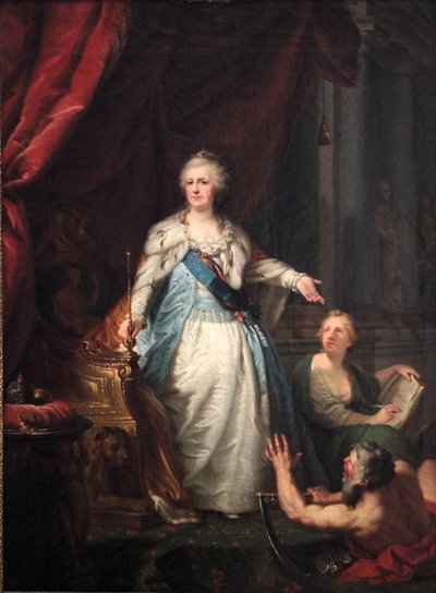 エカテリーナ2世の肖像 作： Johann Baptist von Lampi the Elder