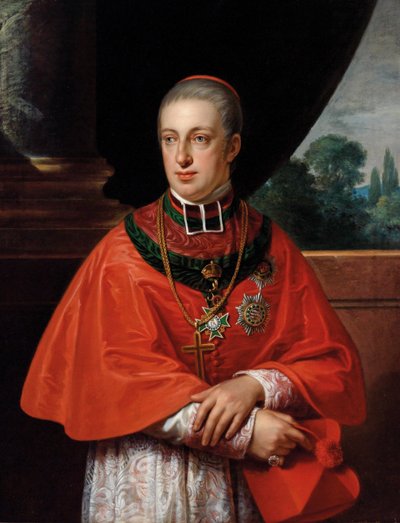 オーストリア大公ルドルフ 1788-1831。 作： Johann Baptist von Lampi the Elder