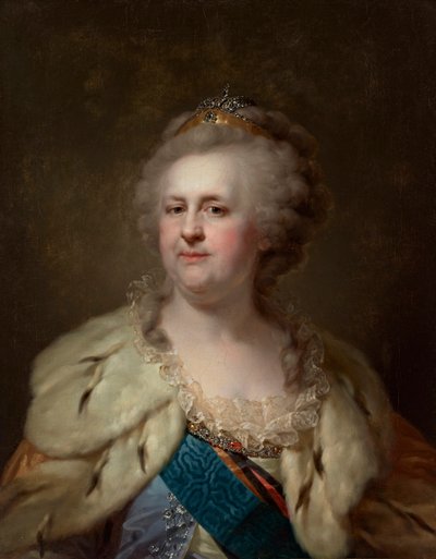 皇后キャサリン2世の肖像1729-1796、1790年代。 作： Johann Baptist von Lampi the Elder