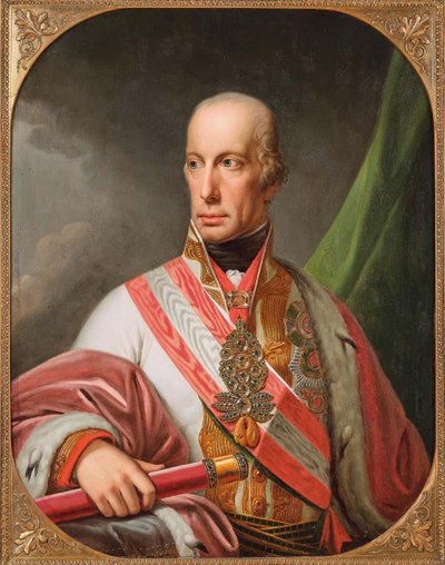 神聖ローマ皇帝フランシス 2 世 1768-1835 の肖像画。 作： Johann Baptist von Lampi the Elder